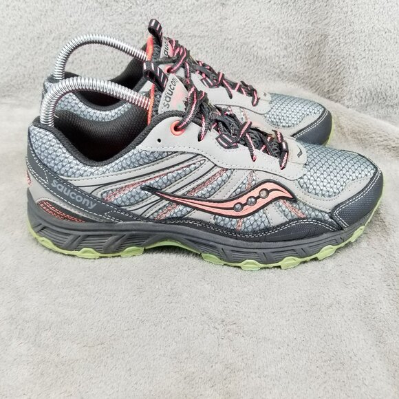 Saucony Shoes Womens Size 8 Wide Gray Eclipse TR2 Trail Running Sneakers *Read* - Picture 10 of 16